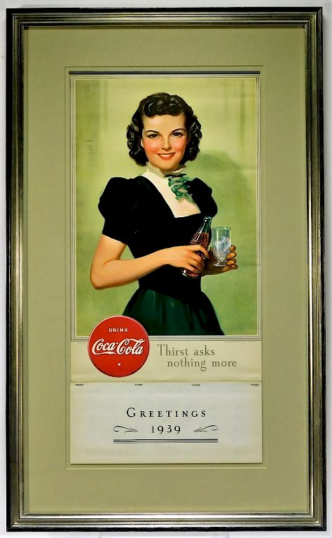 Appraisal: Attr Bradshaw Crandell Coca Cola Calendar Attr Bradshaw Crandell Coca