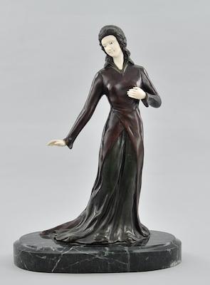 Appraisal: Josef Lorenzl Austrian - Cast bronze of a woman in