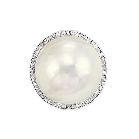 Appraisal: Mab Pearl and Diamond Ring Estimate -