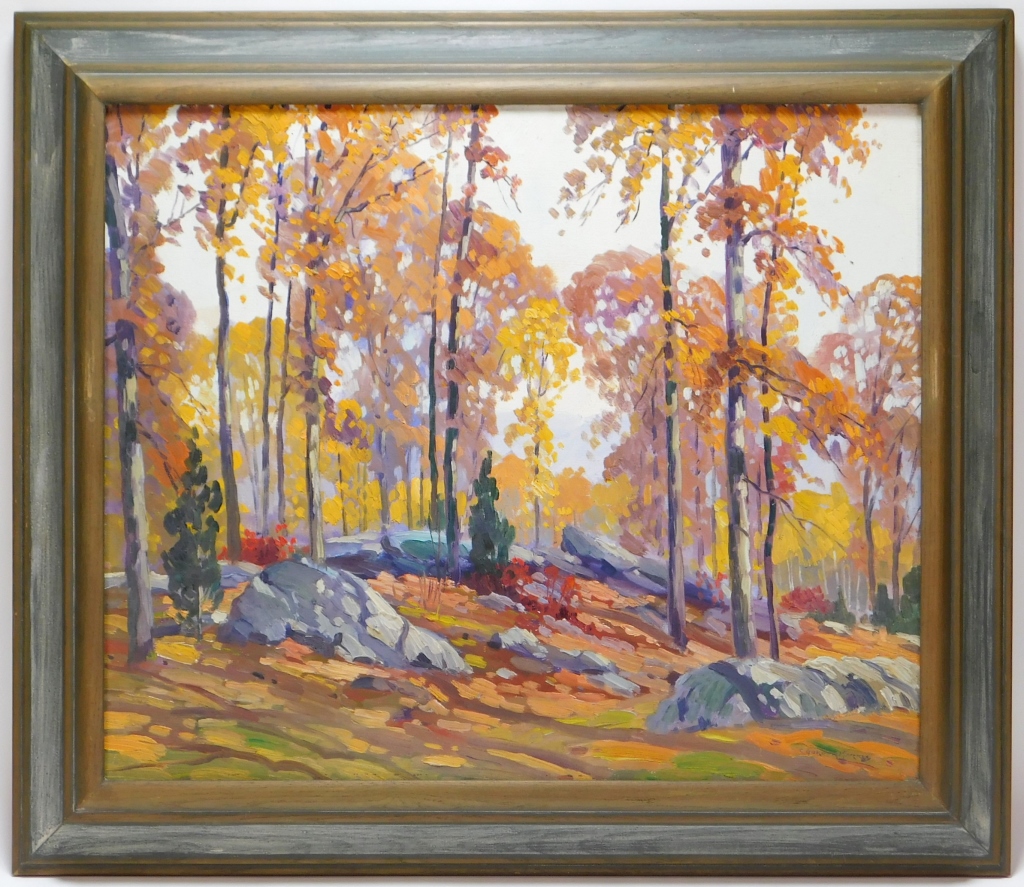 Appraisal: C GORDON HARRIS AUTUMNAL LANDSCAPE PAINTING Rhode Island - Impressionist