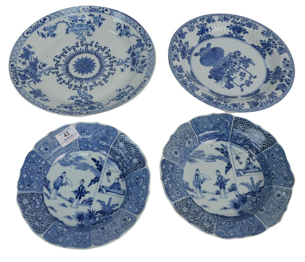 Appraisal: Four piece lot to include a pair of Chinese Blue