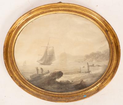 Appraisal: Nicholas Pocock - Armed Naval Cutter off the Coast dated