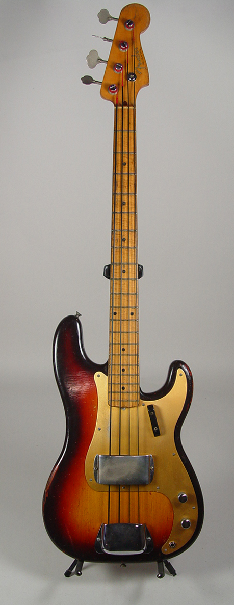 Appraisal: Fender Precision Bass Guitar Serial Sunburst with a gold anodized