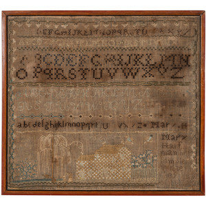 Appraisal: A Tennessee Alphabet Sampler Wrought by Mary Hartman Washington County