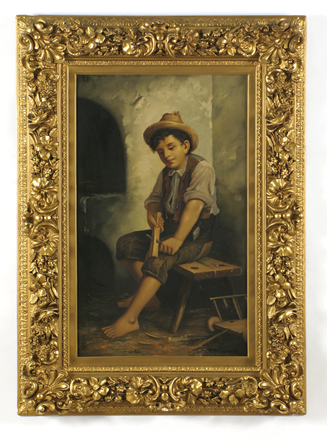 Appraisal: FRANCOIS XAVIER BRICARD OIL ON CANVAS French - Young boy