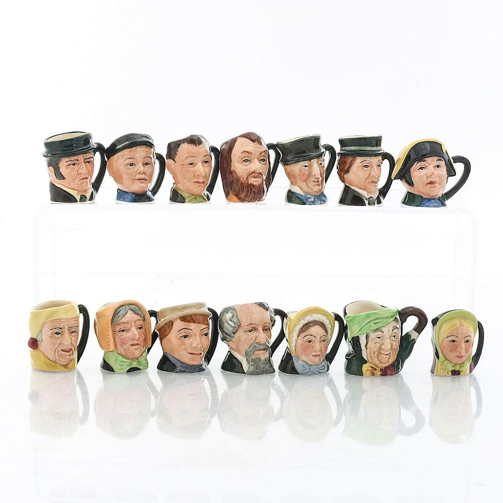 Appraisal: ROYAL DOULTON TINY CHARACTER JUGS Charles Dickens characters Each has