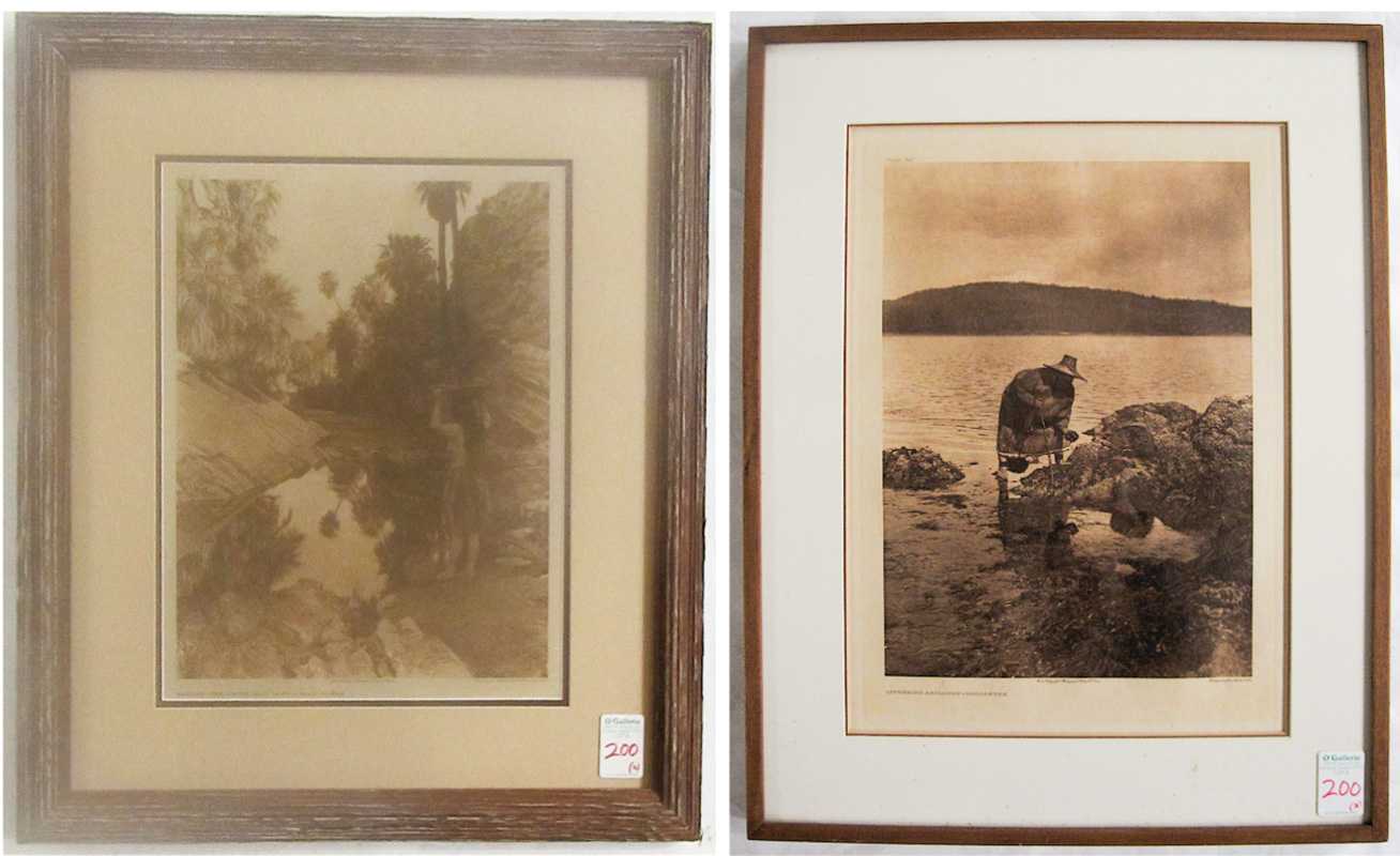 Appraisal: EDWARD CURTIS TWO PHOTOGRAVURES Washington California - Before the White