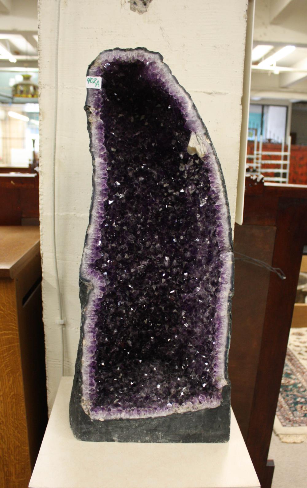 Appraisal: LARGE AMETHYST QUARTZ CAVE GEODE H