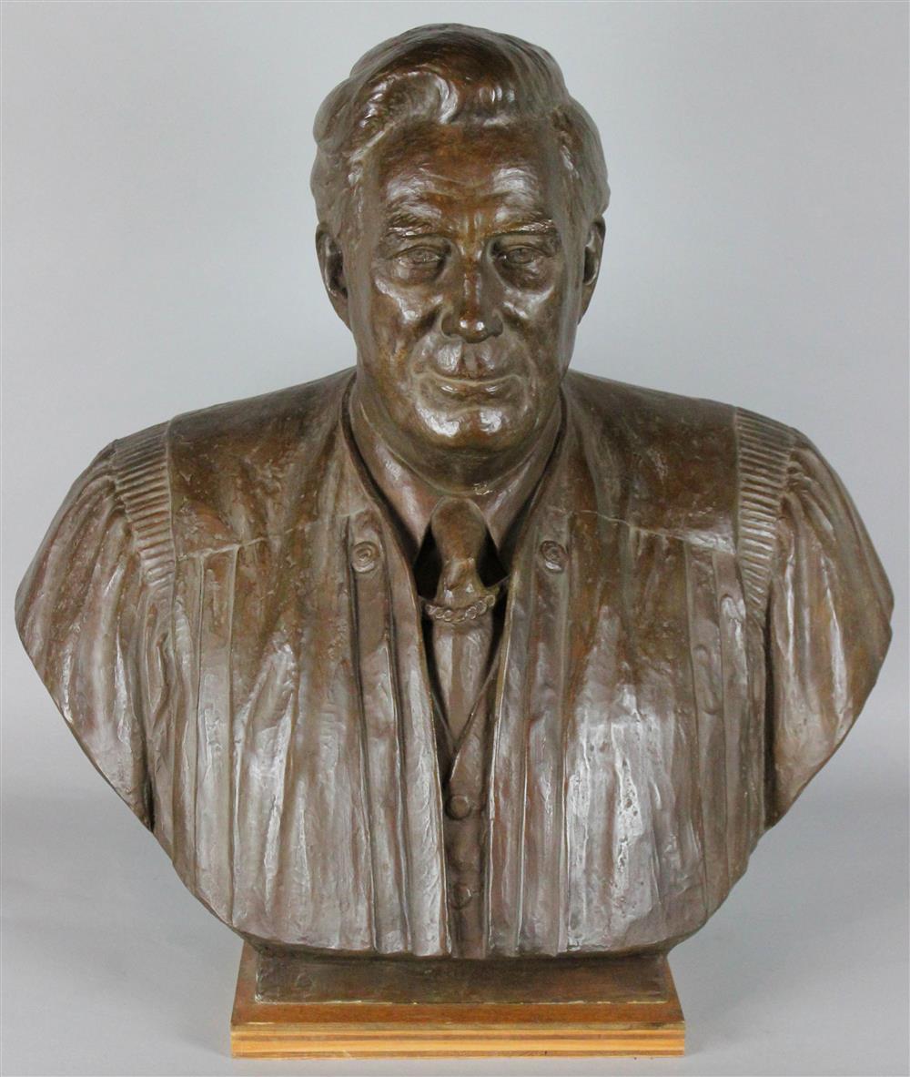 Appraisal: WALKER KIRTLAND HANCOCK AMERICAN - WARREN E BURGER Bronze bust