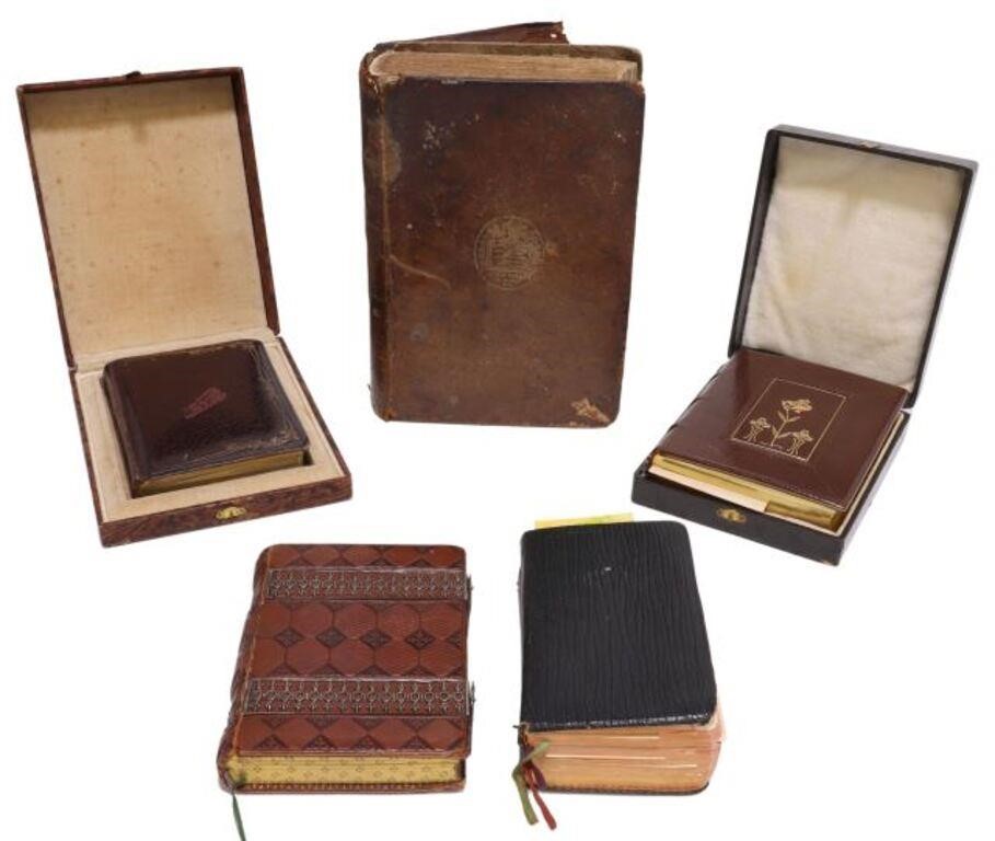 Appraisal: lot of French religious leather bound texts prayer books missals