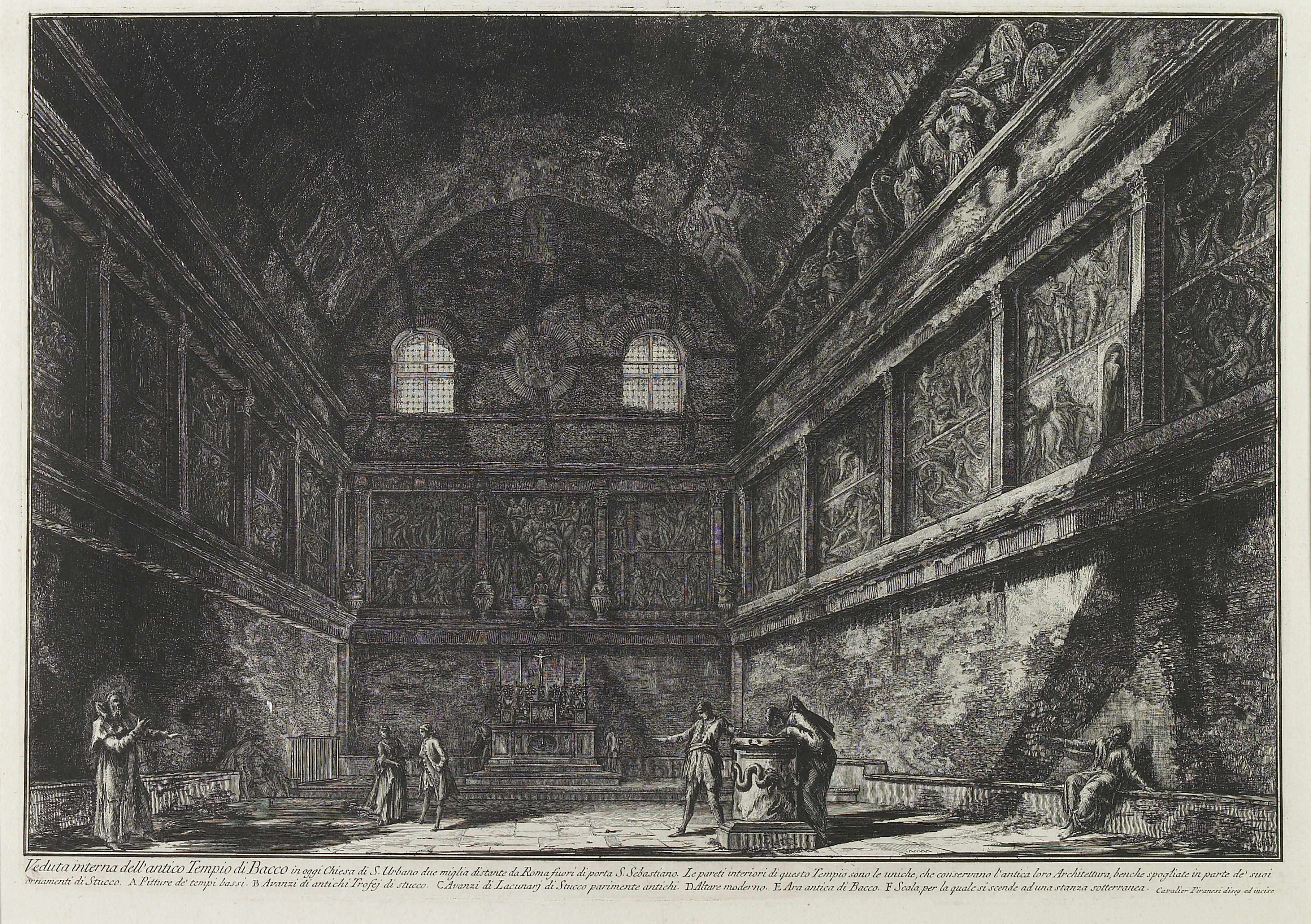 Appraisal: Giovanni Battista Piranesi Italian - Veduta interna dell'antico Tempio di