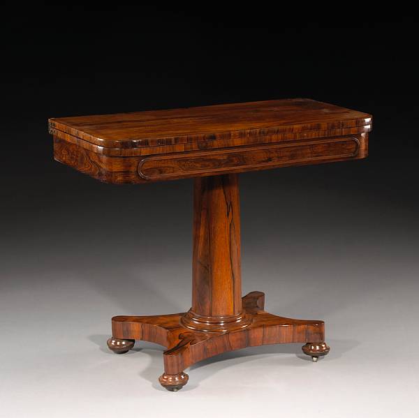 Appraisal: A Regency rosewood games table first quarter th century The