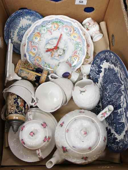 Appraisal: A collection of pottery to include Spode Bridal Rose part