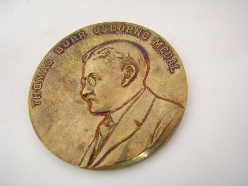 Appraisal: Thomas Burr Osborne Medal - AACC Award American Association of