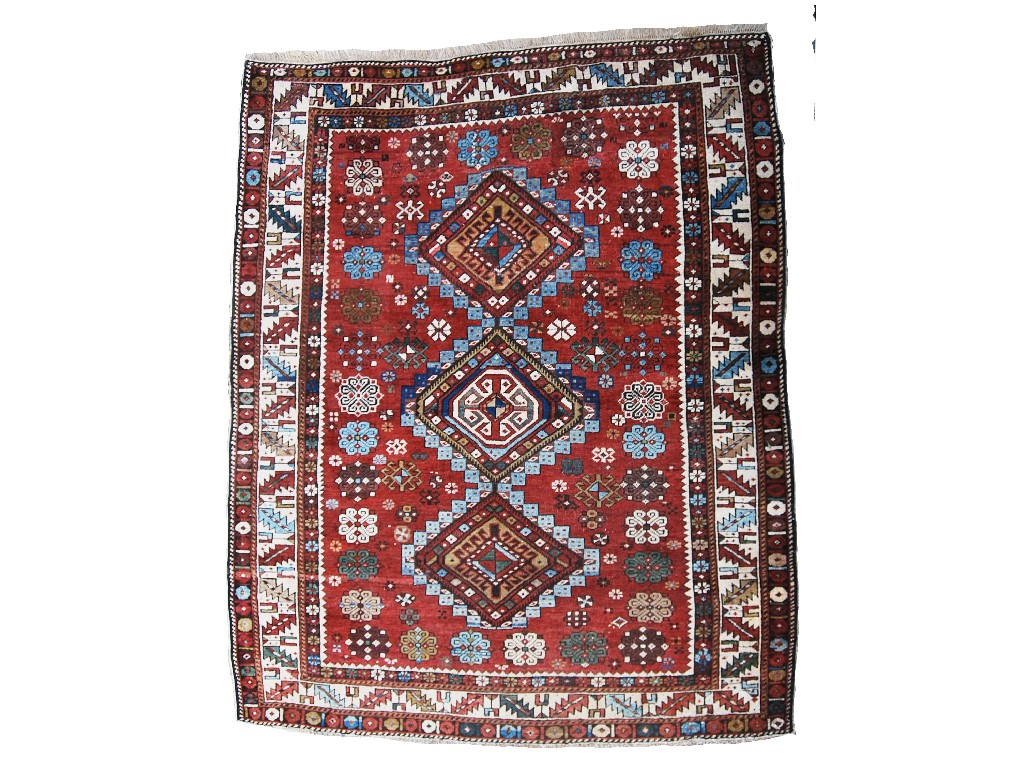 Appraisal: Antique Caucasian Shirvan rug last quarter th century