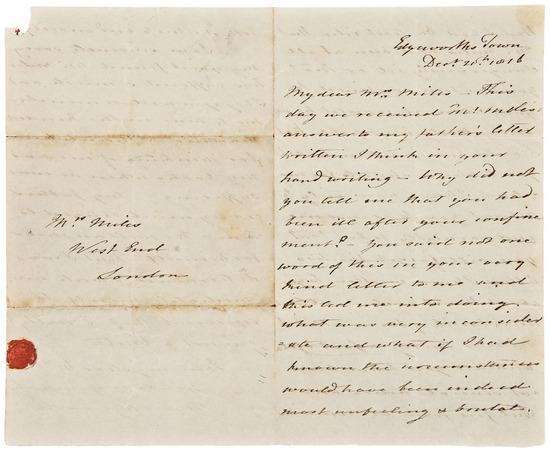 Appraisal: EDGEWORTH Maria - A Collection of autograph letters to Mrs