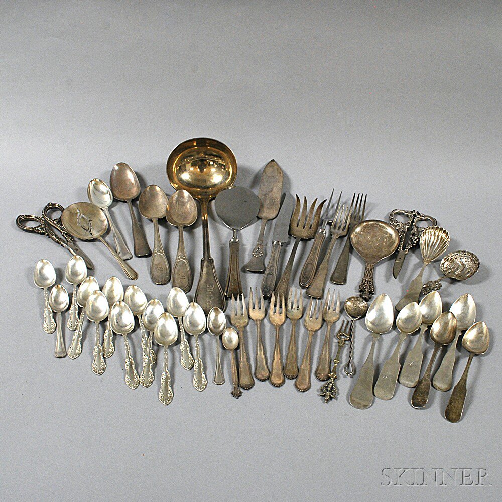 Appraisal: Group of Assorted Mostly Sterling Silver Flatware including a Gorham