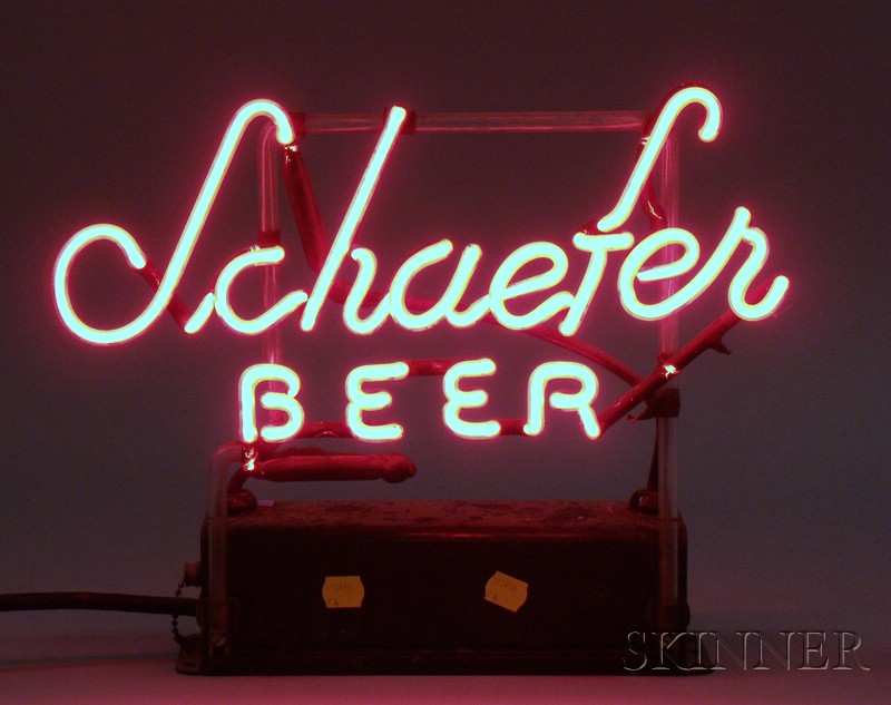 Appraisal: Vintage Neon Schaefer Beer Sign wd in