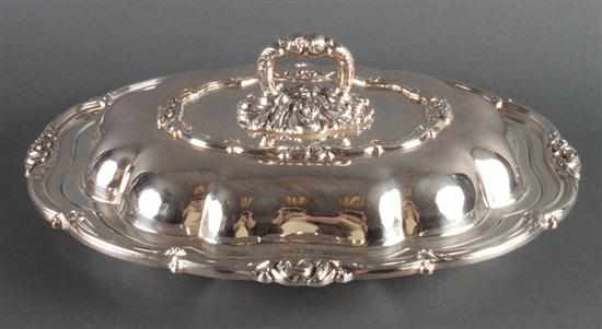 Appraisal: American silver-plated covered entree dish in the ''Melon'' pattern Community