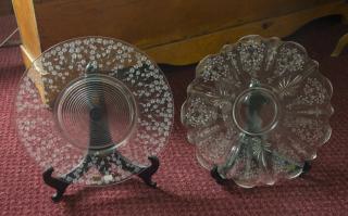 Appraisal: Glass Cake Plates Both Diameter