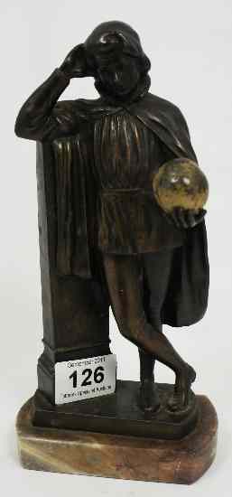 Appraisal: Art Deco Spelter Figure of Othello