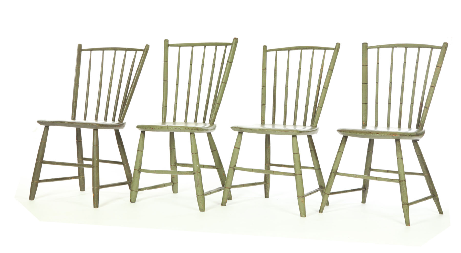 Appraisal: SET OF FOUR WINDSOR SIDE CHAIRS American early th century