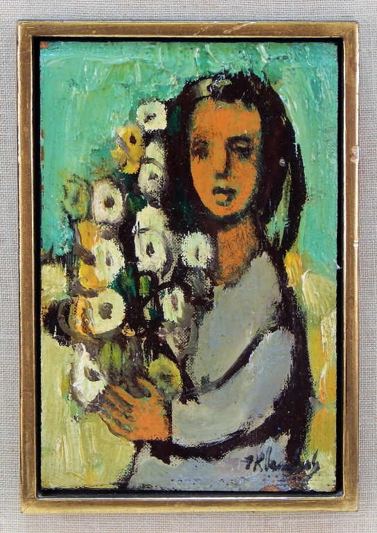 Appraisal: FRANK KLEINHOLZ EXPRESSIONIST PORTRAIT PAINTING New York Florida - Vibrant