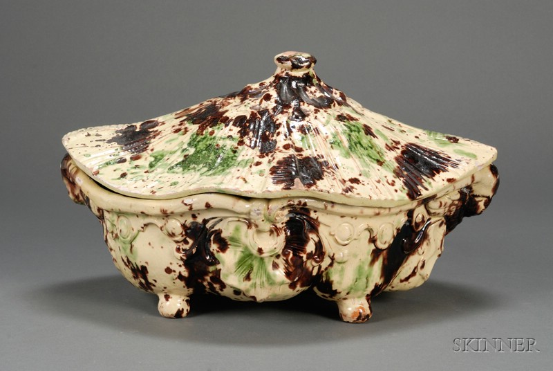 Appraisal: Avignon Faience Tureen and Cover France th century oval shape