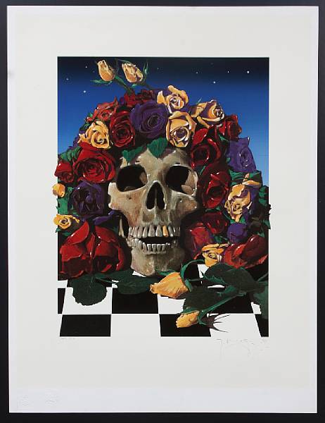 Appraisal: A Stanley Mouse signed limited edition serigraph Depicting a skull