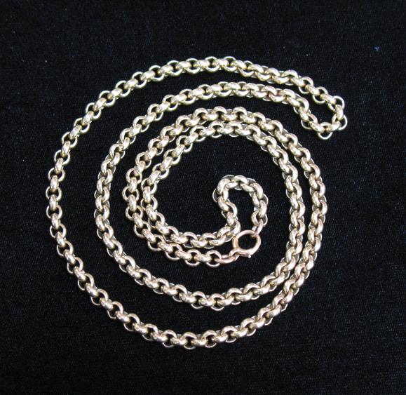 Appraisal: A LARGE CT YELLOW GOLD BELCHER LINK CHAIN c grams