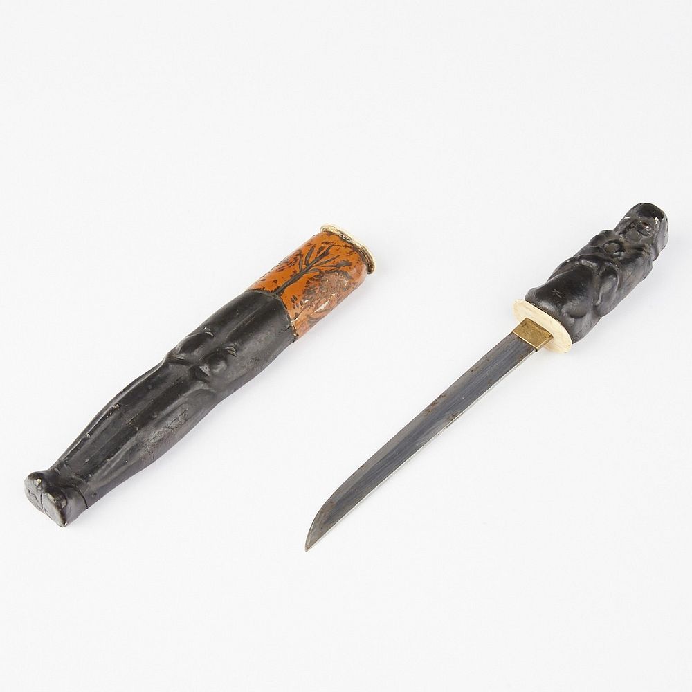 Appraisal: Japanese Tanto Dagger or Sword w Scabbard Japanese tanto dagger