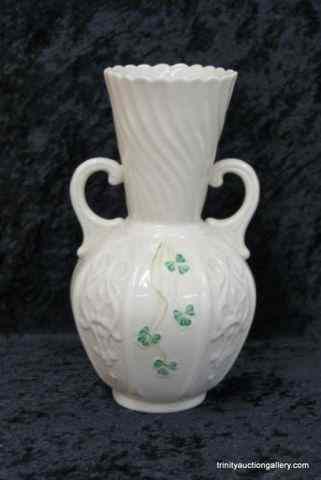 Appraisal: Belleek Irish Porcelain Shamrock VaseProduced in Ireland is a very