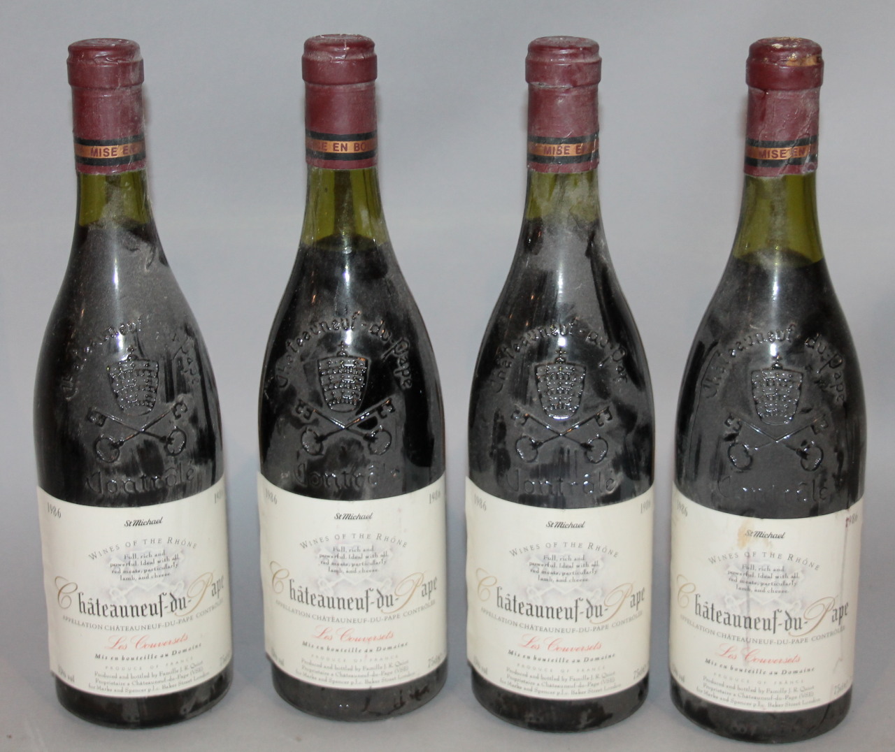 Appraisal: Various alcohol red wine comprising Chateauneuf-Du Pape