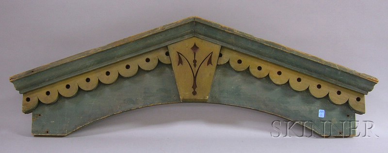 Appraisal: Victorian Painted Wood Gingerbread Architectural Element approx ht wd in