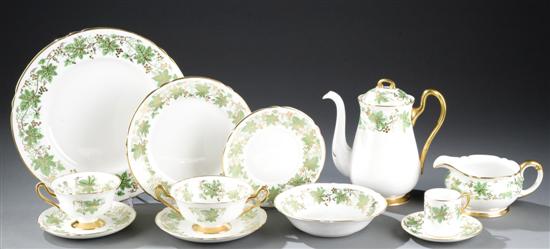 Appraisal: Shelley Bone China Dinner Service Pattern Each piece with gilt