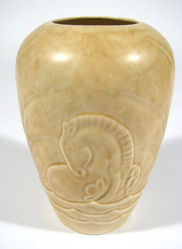 Appraisal: Clews Chameleonware Art Deco pottery vase moulded with a band