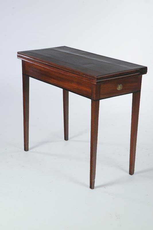 Appraisal: GEORGE III CARD TABLE English late th-early th century mahogany