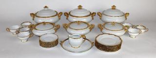 Appraisal: Assembled lot of Bavarian china with gold trim Assembled lot