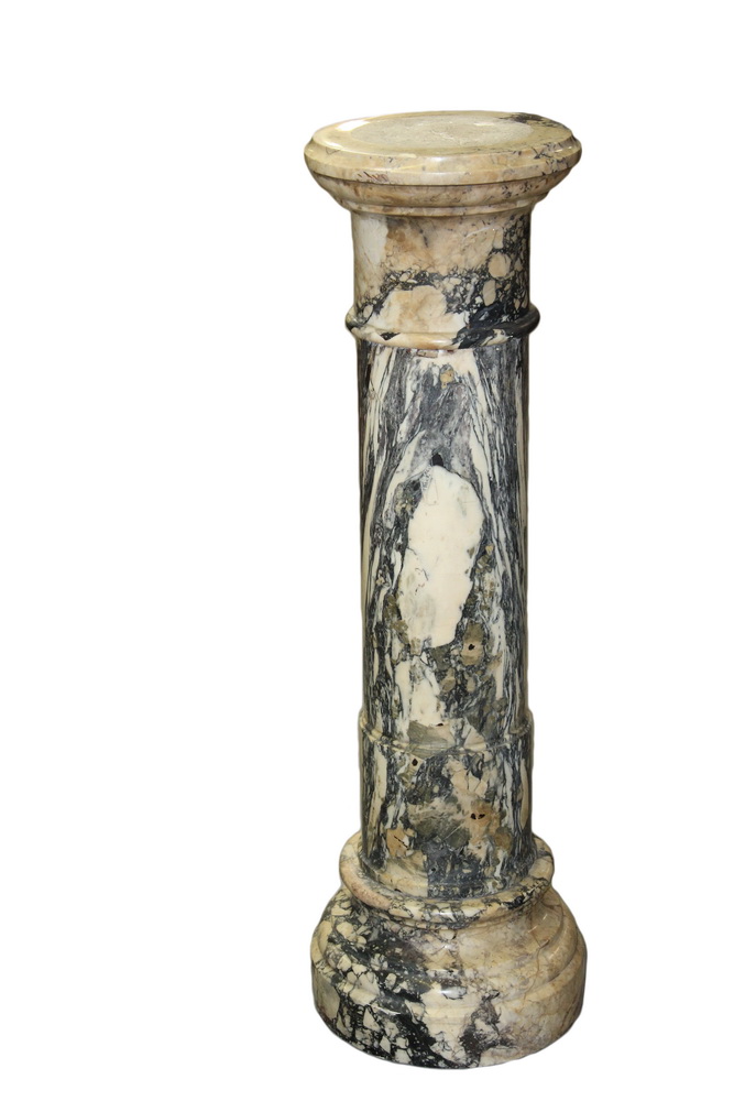 Appraisal: MARBLE PEDESTAL - Classical Form Column Pedestal in variegated green