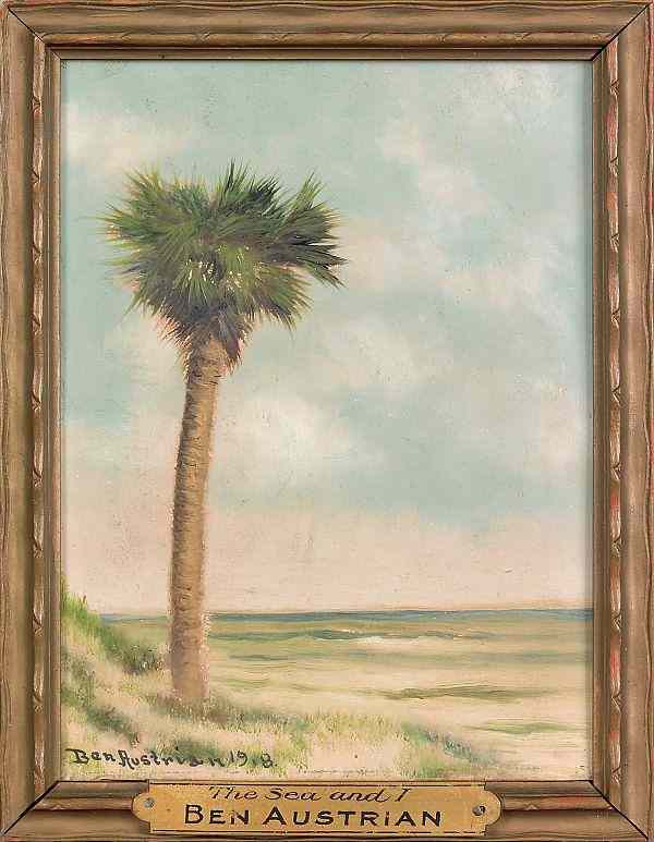 Appraisal: Ben Austrian American - oil on board Florida landscape titled