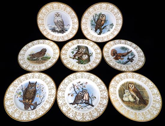 Appraisal: Boehm limited edition owl plates bone china eight plates each