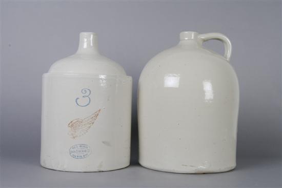 Appraisal: A Group of Three Redwing Jugs Height of tallest approximately