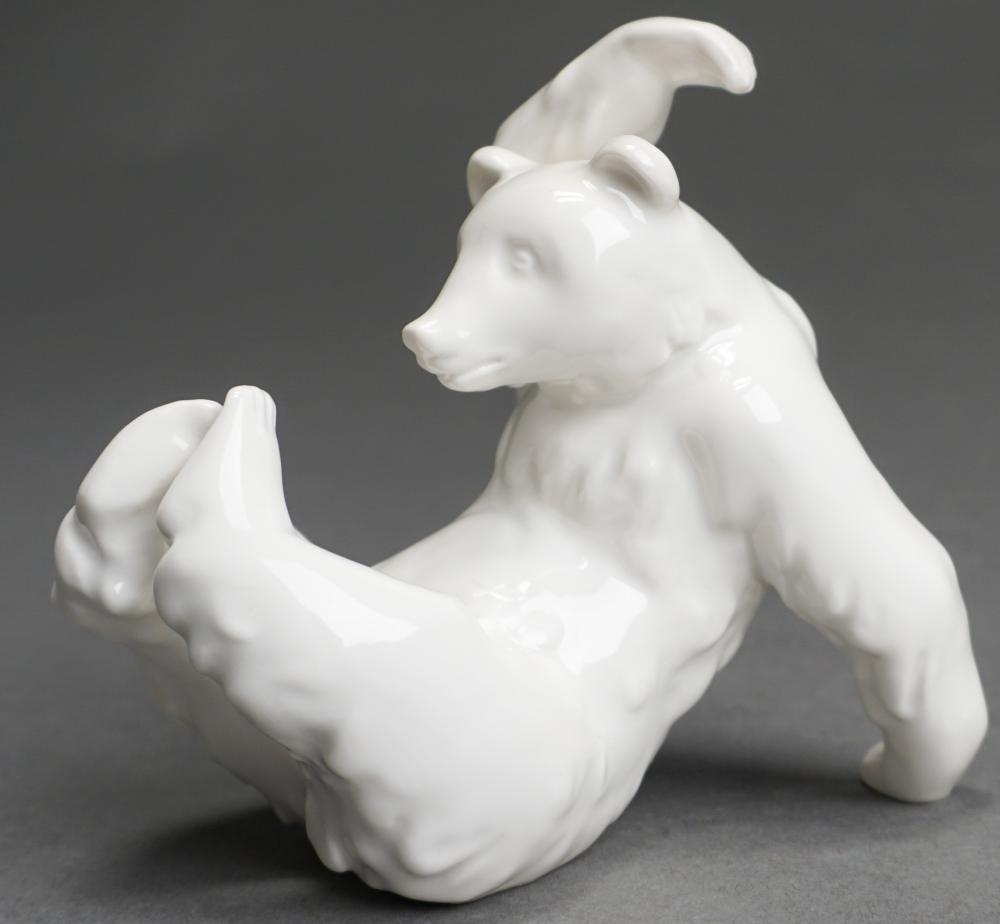 Appraisal: KPM Berlin Porcelain 'Bear Playing' Figurine H in cm