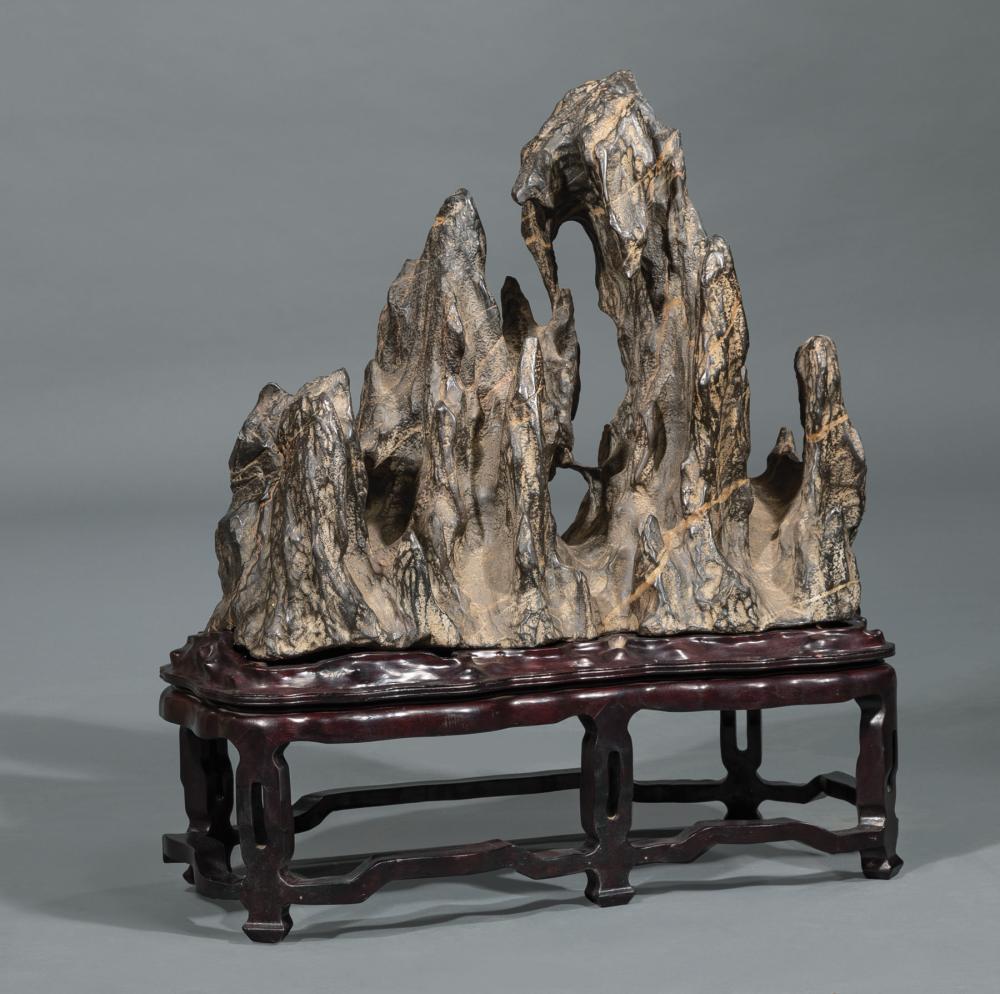 Appraisal: Chinese Scholar's Rock modeled as a wide mountain range with