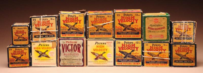 Appraisal: Lot of Shot Shell Boxes Mostly partial and mixed Condition