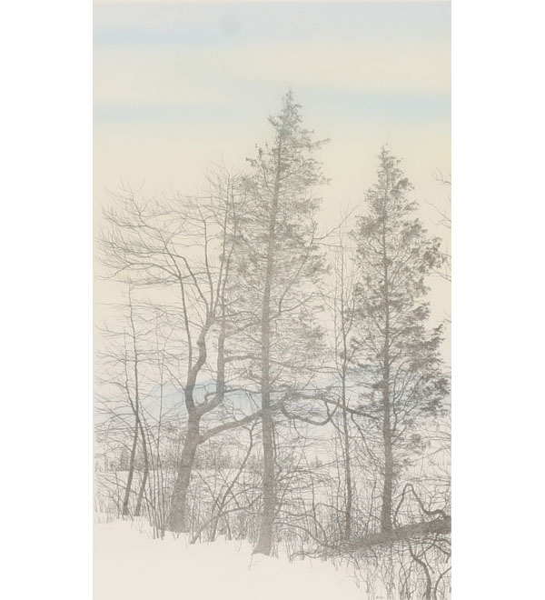 Appraisal: Franklin S Galambos b Distant Beyond winter landscape copper plate