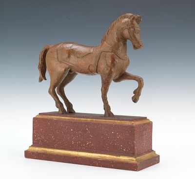 Appraisal: A Decorative Carved and Painted Figure of a Horse Carved