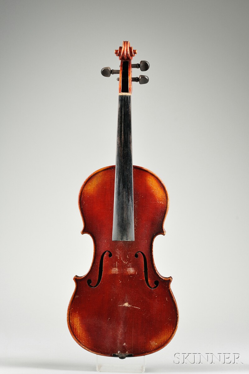 Appraisal: Modern German Violin labeled FRITZ HEBERLINE length of back mm