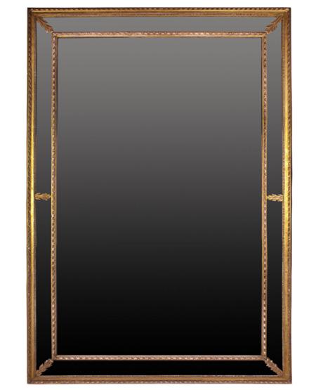 Appraisal: LARGE RECTANGULAR ADAM STYLE GILTWOOD AND GESSO MIRROR LATE TH