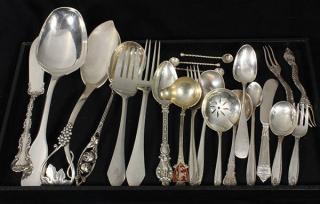 Appraisal: Continental and American silver assembled flatware troy oz lot of